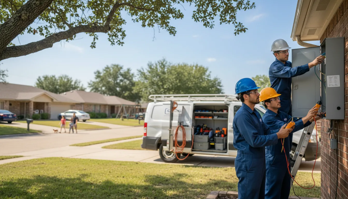 Certified electrician providing emergency electrical services in Dimmitt, TX
